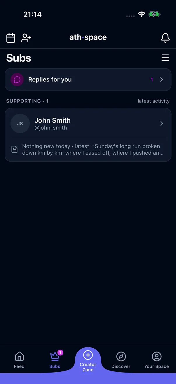 The Subs tab: Answers for you and the Zones you back